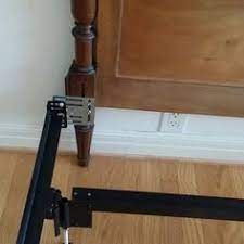 The rails are joined to the head and foot boards with positioning dowels and bolts. 40 Convert Antique Full Bed To Queen Size Ideas Diy Bed Antique Beds Diy Furniture