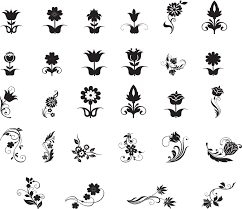 Magnolia tree with flowers and grass silhouette. Retro Flower Silhouette Border Free Vector Graphic On Pixabay