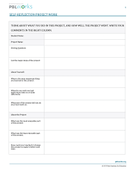 Here your job is to write feedback about a book, movie, or seminar you attended—in a manner that. Self Reflection On Project Work Mypblworks