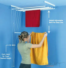 Airaus Ceiling Mounted Clothes Airer Indoor Clothes Lines Clothes Line Clothing Rack