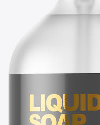 Download Clear Frosted Liquid Soap Bottle With Pump Mockup In Bottle Mockups On Yellow Images Object Mockups PSD Mockup Templates