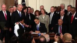 The law was enacted in two parts: President Obama Signs Health Reform Into Law Youtube