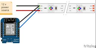 Set up your circuit as shown in the diagram: Wire And Control Ledstrips With The Esp8266 Createweb
