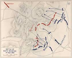 Map Of Battle Postions At South Mountain Battle Of Antietam Civil War South Mountain