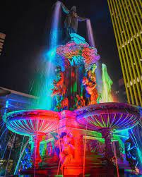 Fountain Square Downtown Cincinnati Blink Festival Fountain Square Downtown Cincinnati Cincinnati Ohio