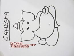 How To Draw Easy Lord Ganpati Ganesha Step By Step Tutorial For Kids Youtube Drawing Pictures For Kids Easy Drawings Drawing Tutorials For Kids