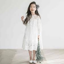 All 1 646 49 41 Off Girls Lace Dress Summer Princess Party Embroidery White Dress For Little Gi Girls Floral Dress Big Girl Dresses White Dresses For Teens