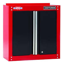 Looking for garage storage cabinets, wall mounted cabinets, garage ceiling storage solutions, storage racks to protect and beautify your garage come to garaginization serving dallas / fort worth. Craftsman 28 W X 28 H X 12 D Red Black Wall Storage Cabinet At Menards