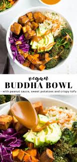 Vegan Buddha Bowl Nora Cooks In 2020 Vegan Buddha Bowl Crispy Tofu Vegan Peanut Sauce