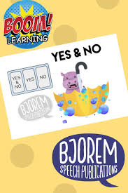 These cards are made from a very durable material. Bjorem Speech Yes No Boom Cards Language Therapy Activities Speech Therapy Activities Therapy Activities