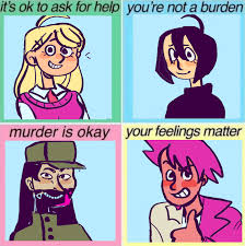 Some Helpful Tips From The V3 Cast Danganronpa Funny Danganronpa Danganronpa Characters