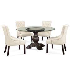 Glass dining tables are ideal for those that wish to have a casual yet sophisticated dining room area. Round Glass Top Pedestal Dining Table Round Dining Room Round Dining Room Sets Glass Round Dining Table