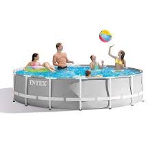 Intex 14 Foot X 42 Inch Prism Frame Above Ground Swimming Pool Set With Filter Intex Above Ground Swimming Pools Backyard Pool Parties