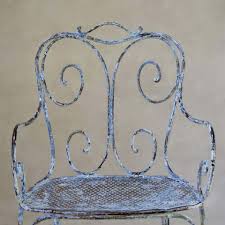 Large Wrought Iron Chair France Circa 1900 Wrought Iron Paint Iron Chair Wrought