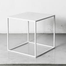 Mid Century Table Side Table Bedside Tables Danish End Tables Minimalist Night Stand Contemporary Danish Loft Furniture Cube Table Pcd2 Minimalist Side Table Cube Side Table Mid Century Table