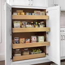 Sliding cabinet shelves pull out trays for kitchen cabinets. Pull Out Roll Out Cabinets Kitchen Cabinet Storage Ideas