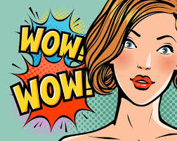 Retro Style Wow Stock Illustrations