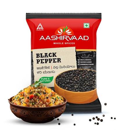 Ashirwad whole black pepper (Kali mirch) 100g