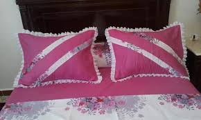 Pin By Oum Anfell On ملايات Bed Cover Design Pillow Cover Design Bed Covers