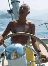 Image of Paul-Emile Victor, Bora Bora, Polynesie francaise. (b/w photo,  1986)
