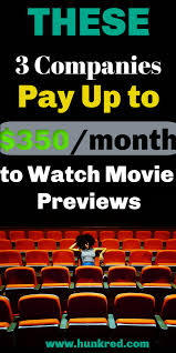 Get Paid For Watching Movie Previews Money Making Schemes Earn Money Online Work From Home Jobs