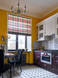 plaid/check kitchen curtains ideas