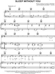 Brett Young Sleep Without You Sheet Music In Bb Major Transposable Download Print Sku Mn0170751