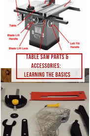 Table Saw Parts And Accessories Learning The Basics Is Important Table Saw Saw Basic