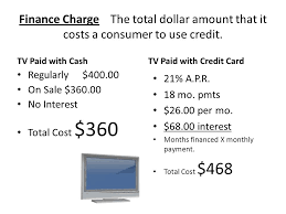 A finance charge is the amount of money charged by a lender in exchange for giving you credit. Credit Card Vocabulary Match Up Ppt Download