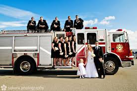 Wedding Pictures With Fire Truck Google Images Fireman Wedding Firefighter Wedding Wedding Transportation