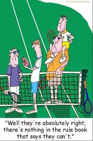 However, the serve rotates so that each player serves once every fourth game. From The Tennis Desk Weird Tennis Rules And Match Scenarios