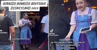 Male Disney Employee in Dress and Make ...