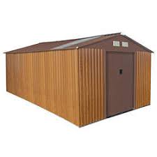 Économique, il ne nécessite aucun. Abri De Jardin En Metal 15 16 M Couleur Bois Kit D Ancrage Offert Oogarden