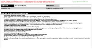 Real estate brokers are real estate agents who have passed their broker license exam and either own a real estate firm or hire agents to work for them. Real Estate Broker Career Templates Examples