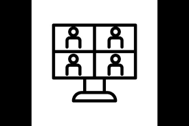Download Video Conference Icon Vector Illustratio Graphic By Ojosujono96 Creative Fabrica SVG Cut Files