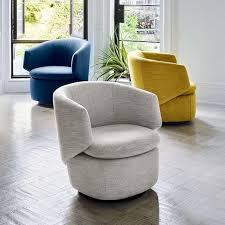 Crescent Swivel Chair West Elm Swivel Chair Living Room Swivel Chair Upholstered Swivel Chairs