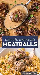 These Classic Swedish Meatballs Are Made With Tender Homemade Meatballs In A Rich And Creamy Brown Gravy So Simple To M Dinner Beef Recipes Swedish Meatballs
