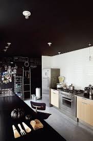 Image Result For Black Ceiling White Walls Black Kitchens Kitchen Design Interior Design Kitchen