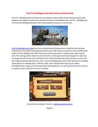 Generator status working as of. Free Fire Battlegrounds Generator By Lombardo3 Issuu
