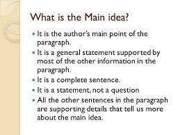 Important details central idea tiana was bitten by a dog at age 5. Main Idea Understanding A Paragraph Or Passage Help Yourself English