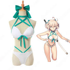 沖田総司 コスプレ衣装 fate grand order fgo アサシン 第三段階 最終再臨 水着 ビキニ コスプレ 衣装 コスプレ 水着