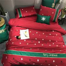 Christmas tree shop king bedding. Queen King Luxury Red Green Christmas Bedding Sets Gifts Egyptian Cotton Embroidery Duvet Cover Bed Sheet Set Decorative Pillow Sheet Set Bedding Setbed Sheet Set Aliexpress
