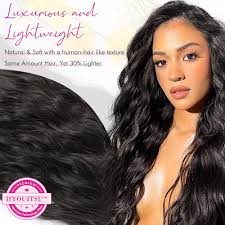 Amazon.com : Hair Extensions, REECHO 9PCS Clip in Hair Extensions 24" Thick  Long Mini Mermaid Wave Luxurious Lightweight Japanese Technology HYOUITSU  Fiber Invisible Soft Lace Weft