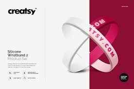 Silicone Wristband 2 Mockup Set Wristband Mockup Mockup Free Psd