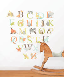 Wall stickers animal horse hall art decals vinyl home room. Alphabet Zoo Wall Art Sticker Kit