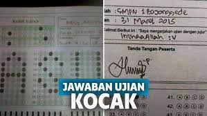 Facebook/rozza aziz) ada saja kelakuan bocah kecil saat mengisi jawaban ulangan atau ujian yang cukup menggelitik. 10 Jawaban Kreatif Anak Sekolah Saat Ujian Ini Kocak Banget Keepo Me Line Today