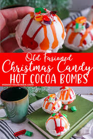 (ok, bars of chocolate never last long in my household, so you might have to stop by the store for that one.) Old Fashioned Christmas Candy Hot Cocoa Bombs
