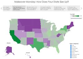 Makeover Monday How Does Your State Size Up