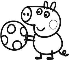 Peppa pig è una simpatica maialina, curiosa e un po' saputella, che vive ogni giorno tante avventure assieme ai suoi amici e alla sua famiglia. George Pig Con La Palla Da Colorare Cose Per Crescere