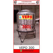 Tangki air / tandon / toren lucky polytank gold sanitized 750 liter. Jual Tangki Air Tandon Air Stainless Steel Vepo 300 L Asia Bangun Karya